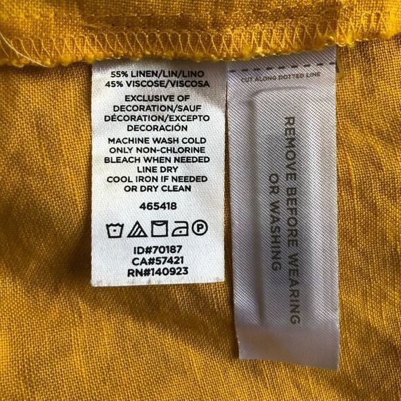 LOFT DRESS Yellow Eyelet Wrap Dress Size S - Picture 5 of 5